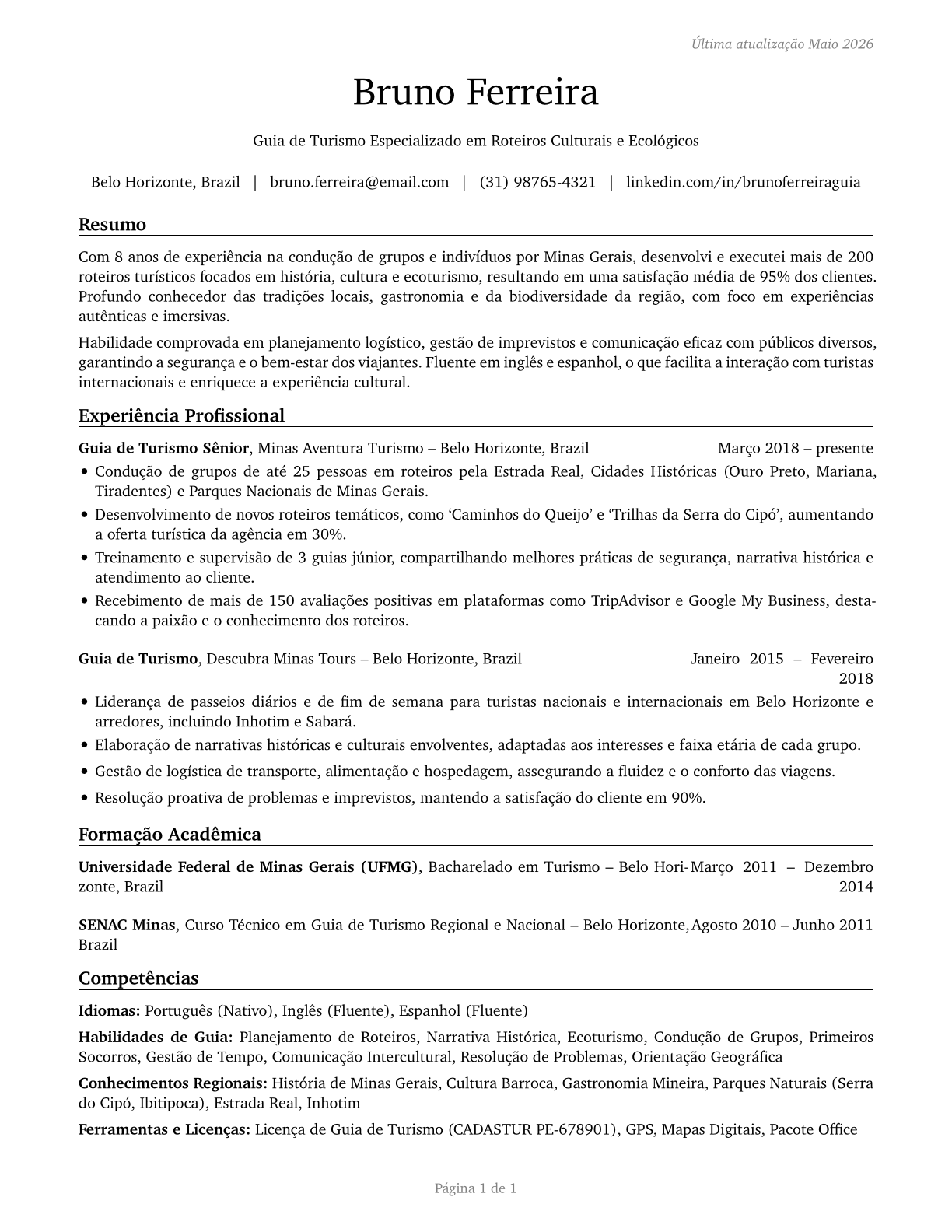 Travel Guides CV in Portuguese — page 1