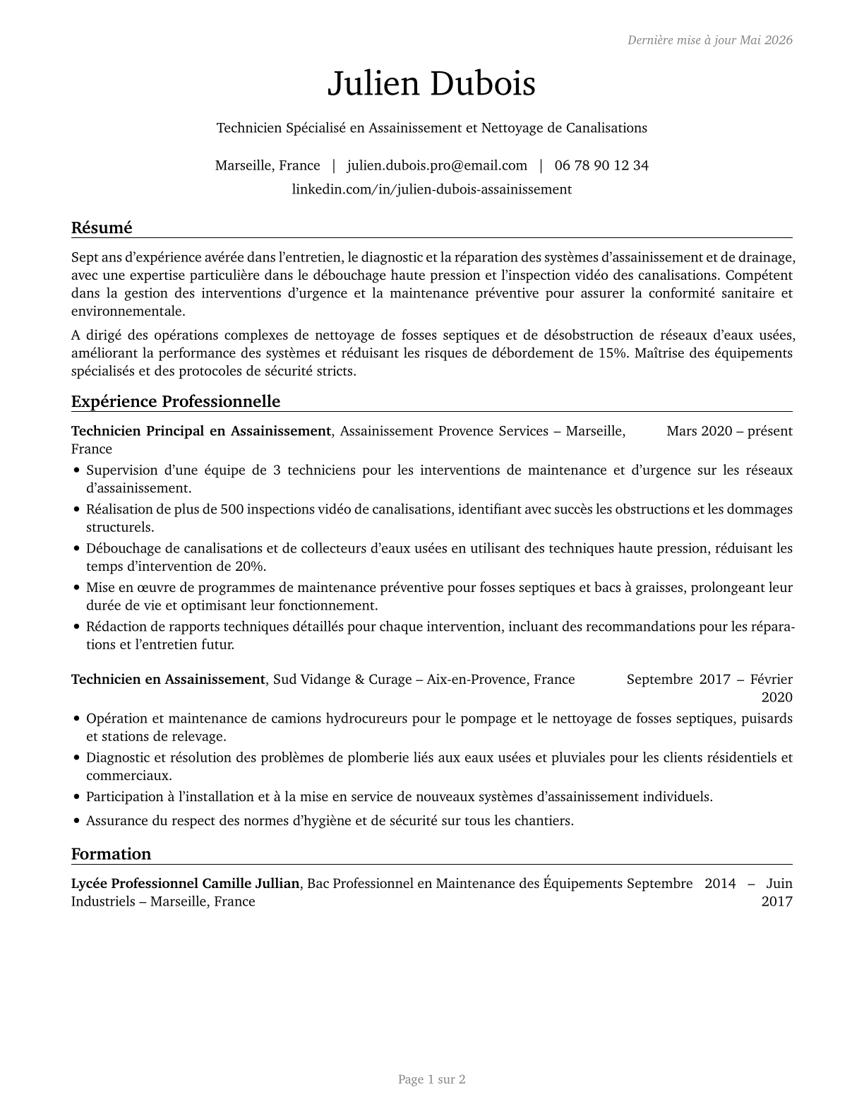 Septic Tank Servicers and Sewer Pipe Cleaners CV in French — page 1