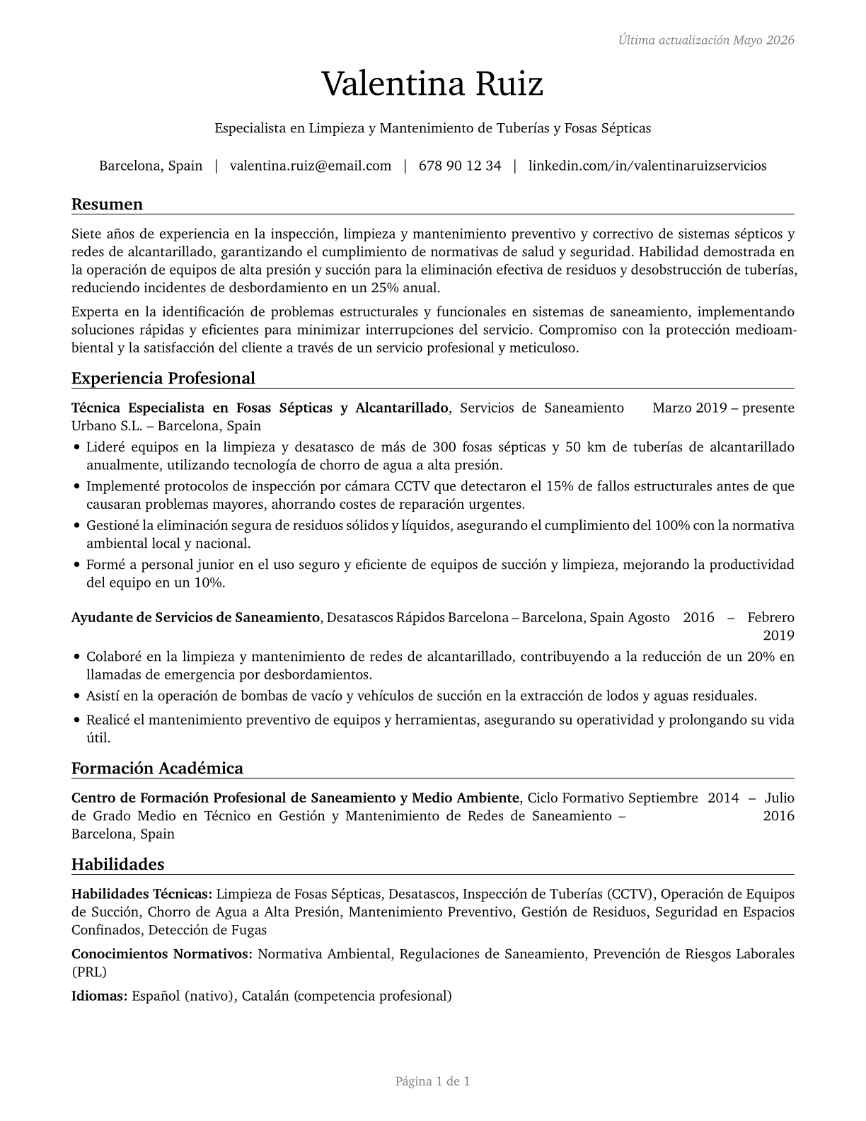 Septic Tank Servicers and Sewer Pipe Cleaners CV in Spanish — page 1