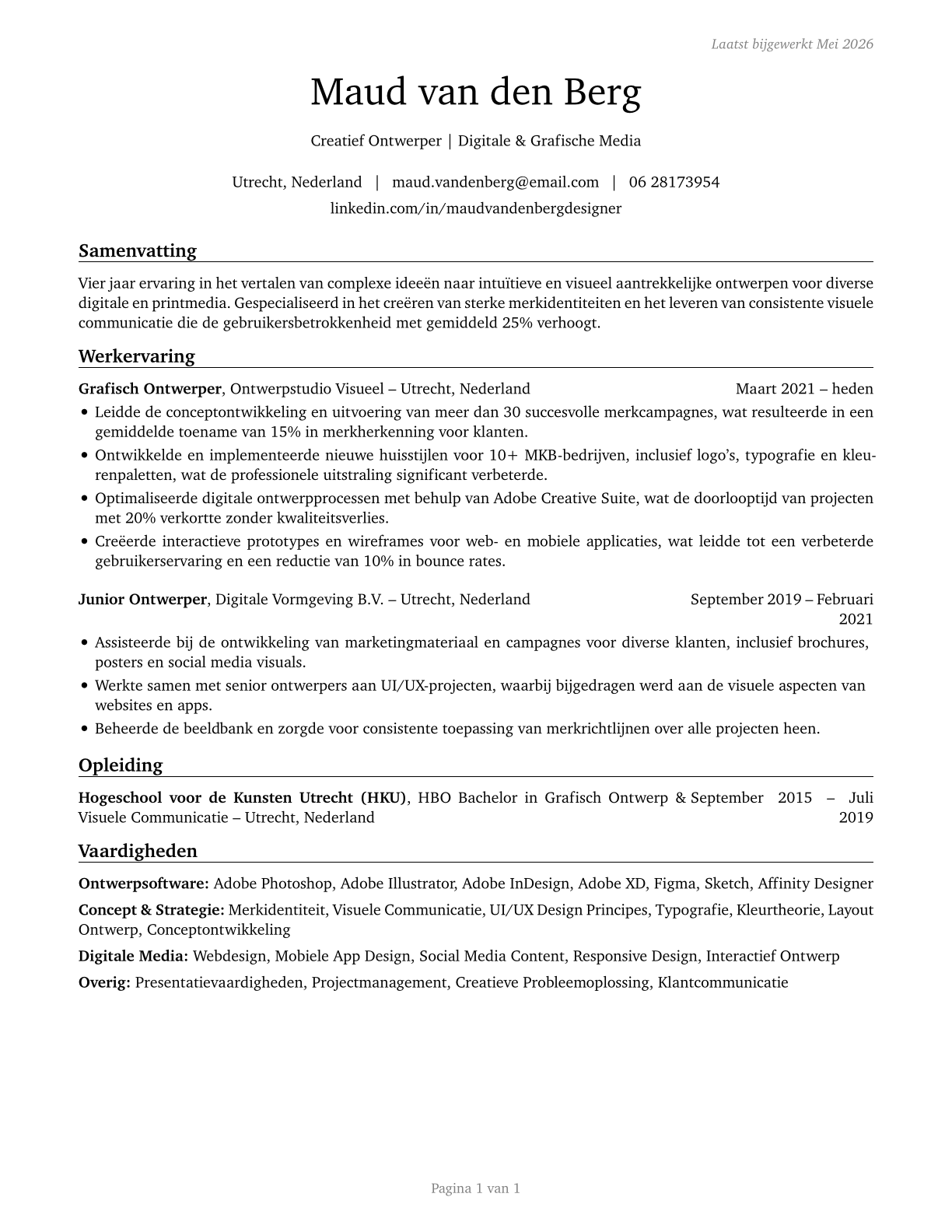 Designers, All Other CV in Dutch — page 1