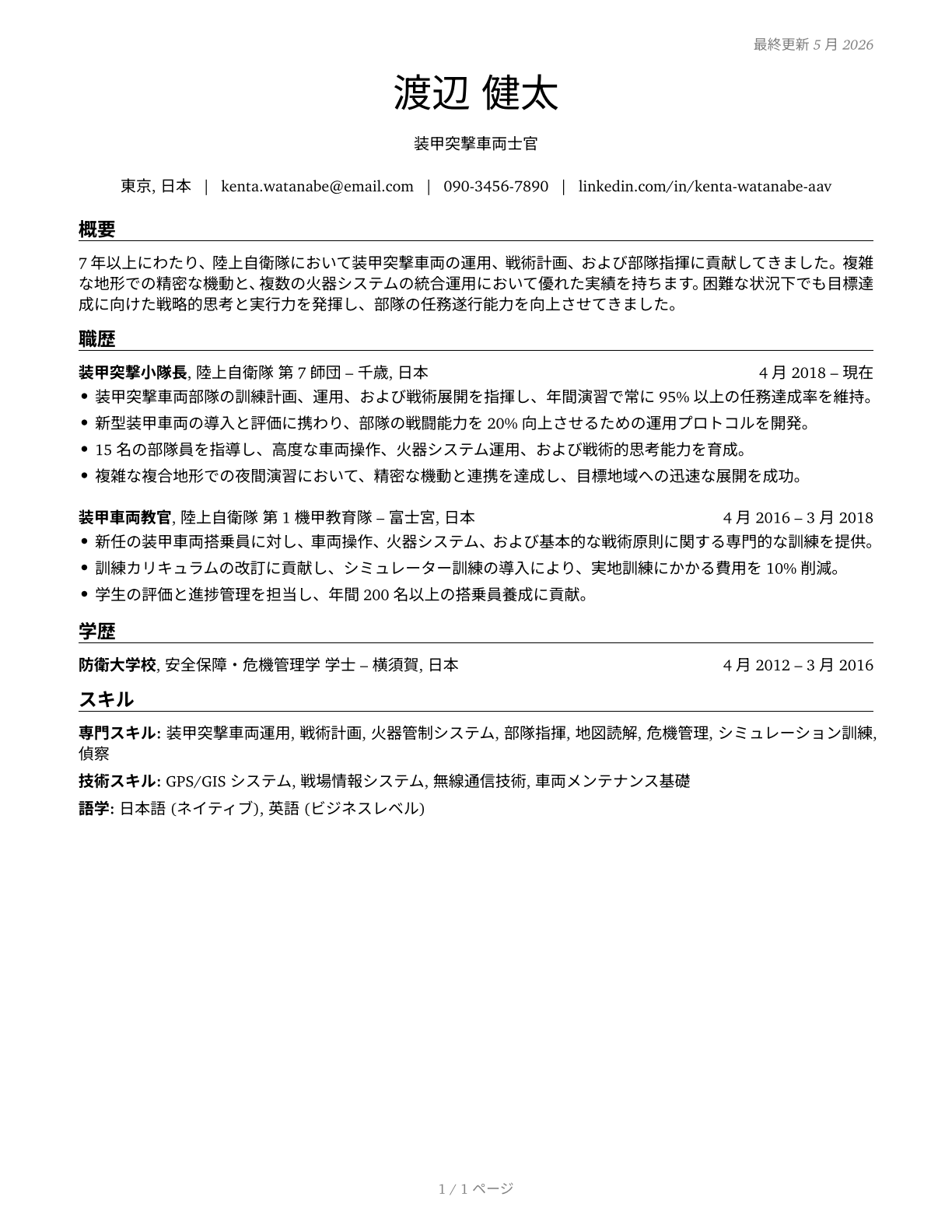 Armored Assault Vehicle Officers CV in Japanese — page 1