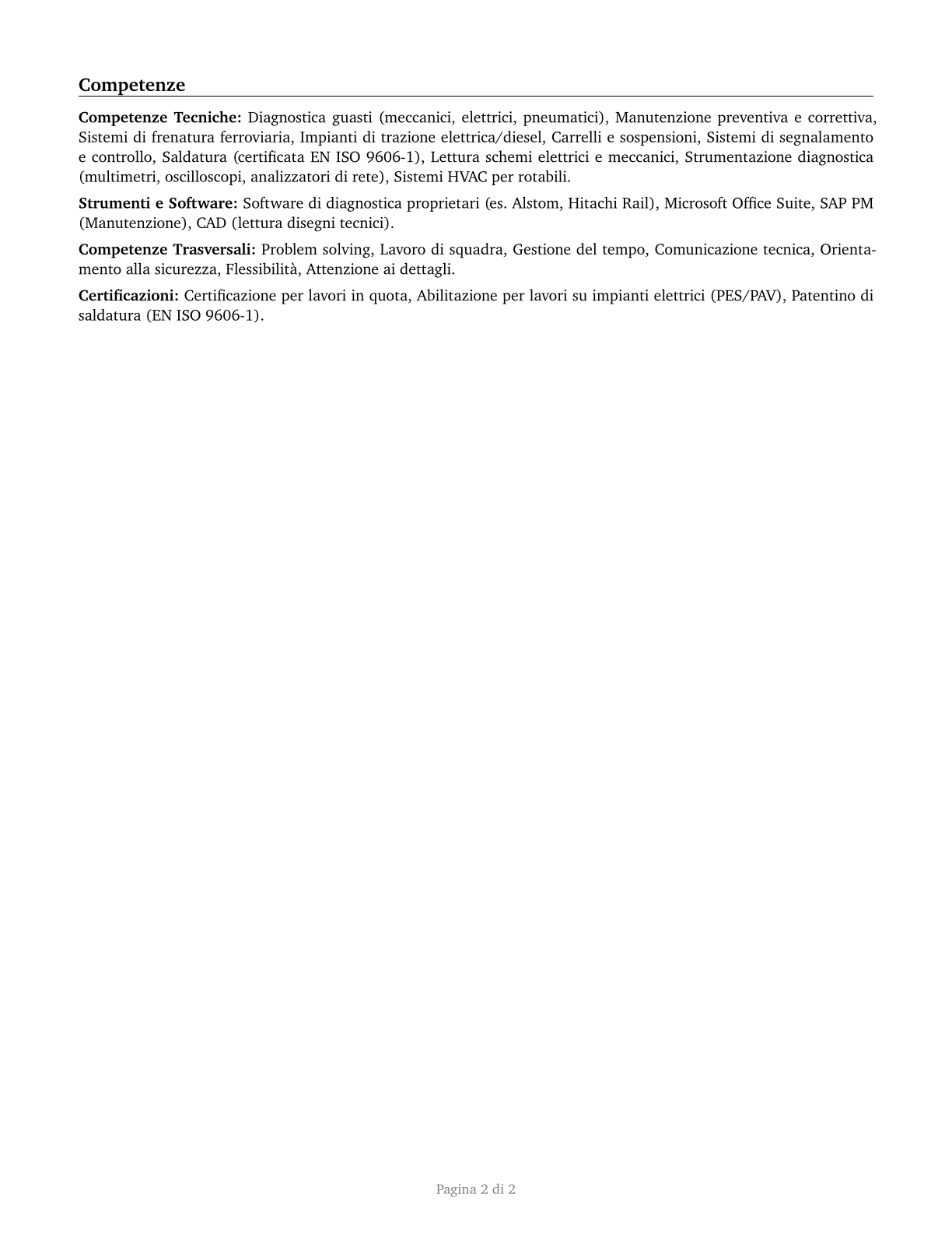 Rail Car Repairers CV in Italian — page 2
