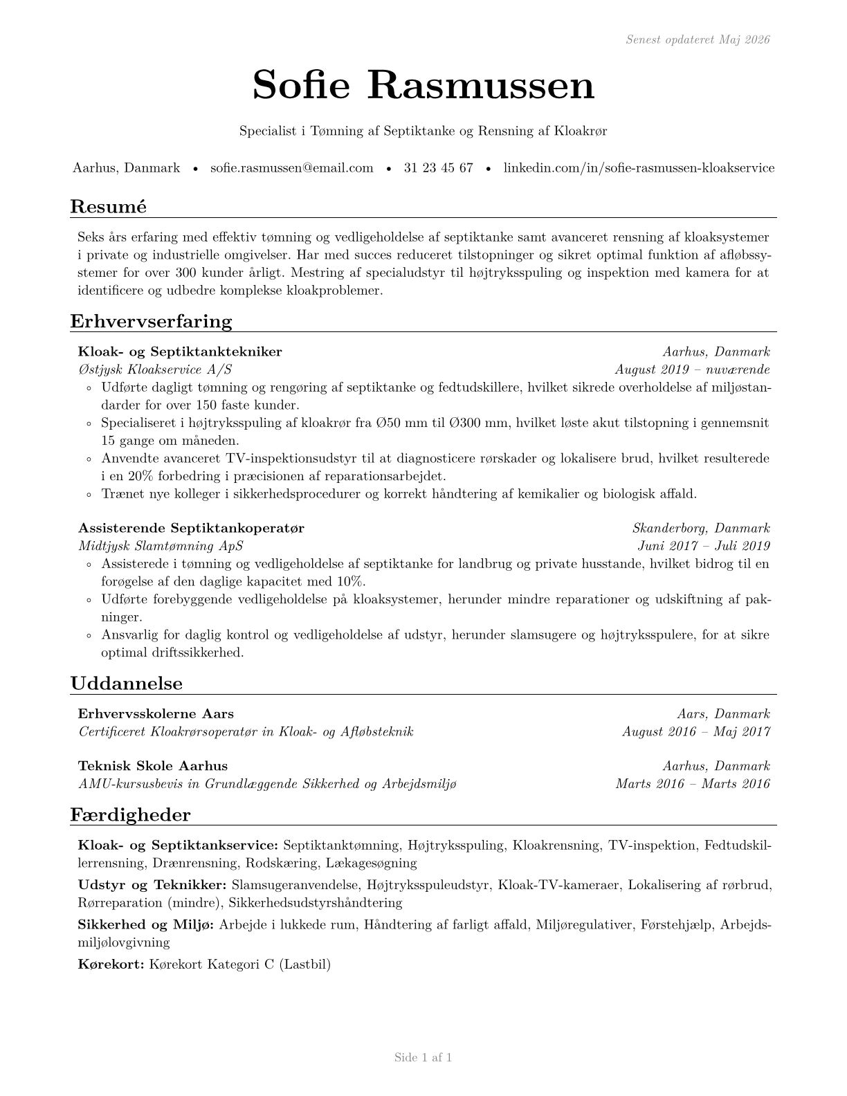 Septic Tank Servicers and Sewer Pipe Cleaners CV in Danish — page 1