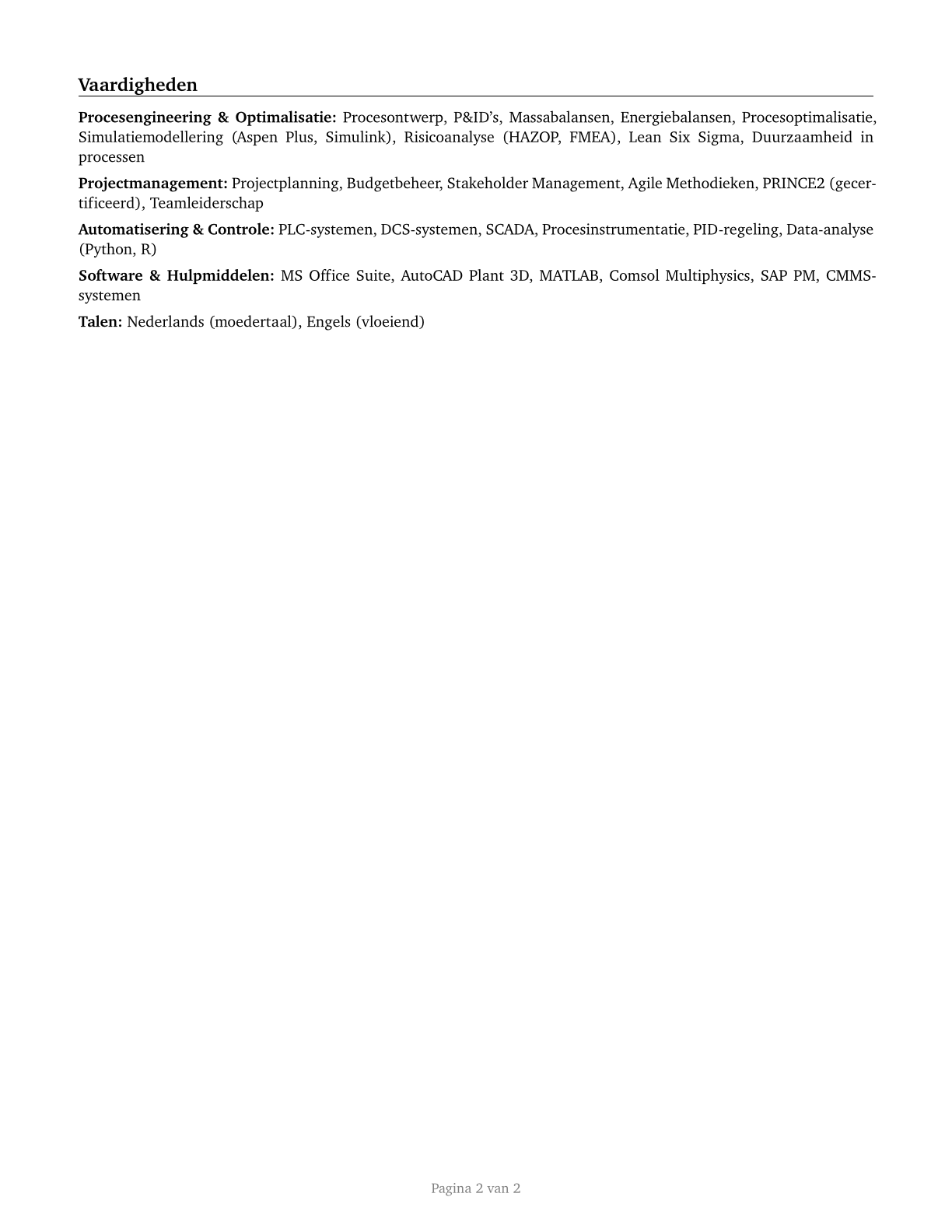 Engineers, All Other CV in Dutch — page 2