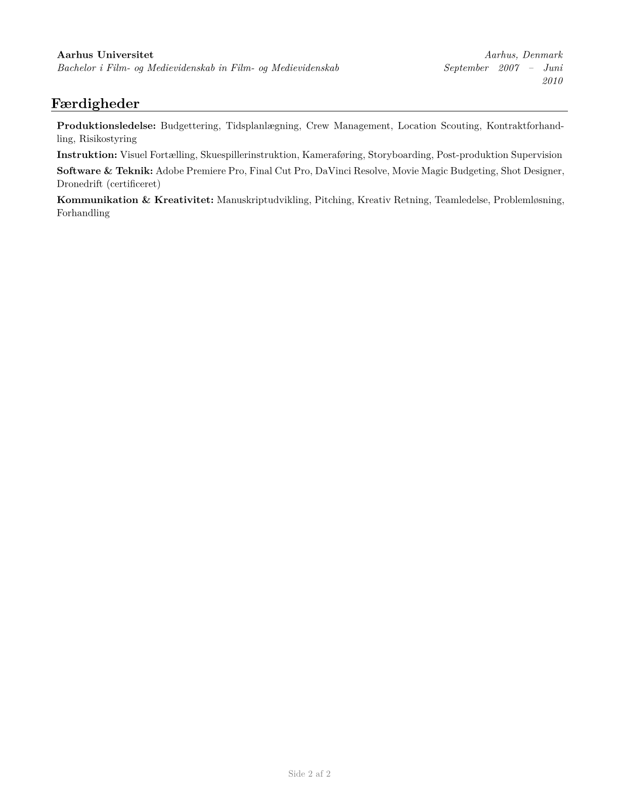 Producers and Directors CV in Danish — page 2