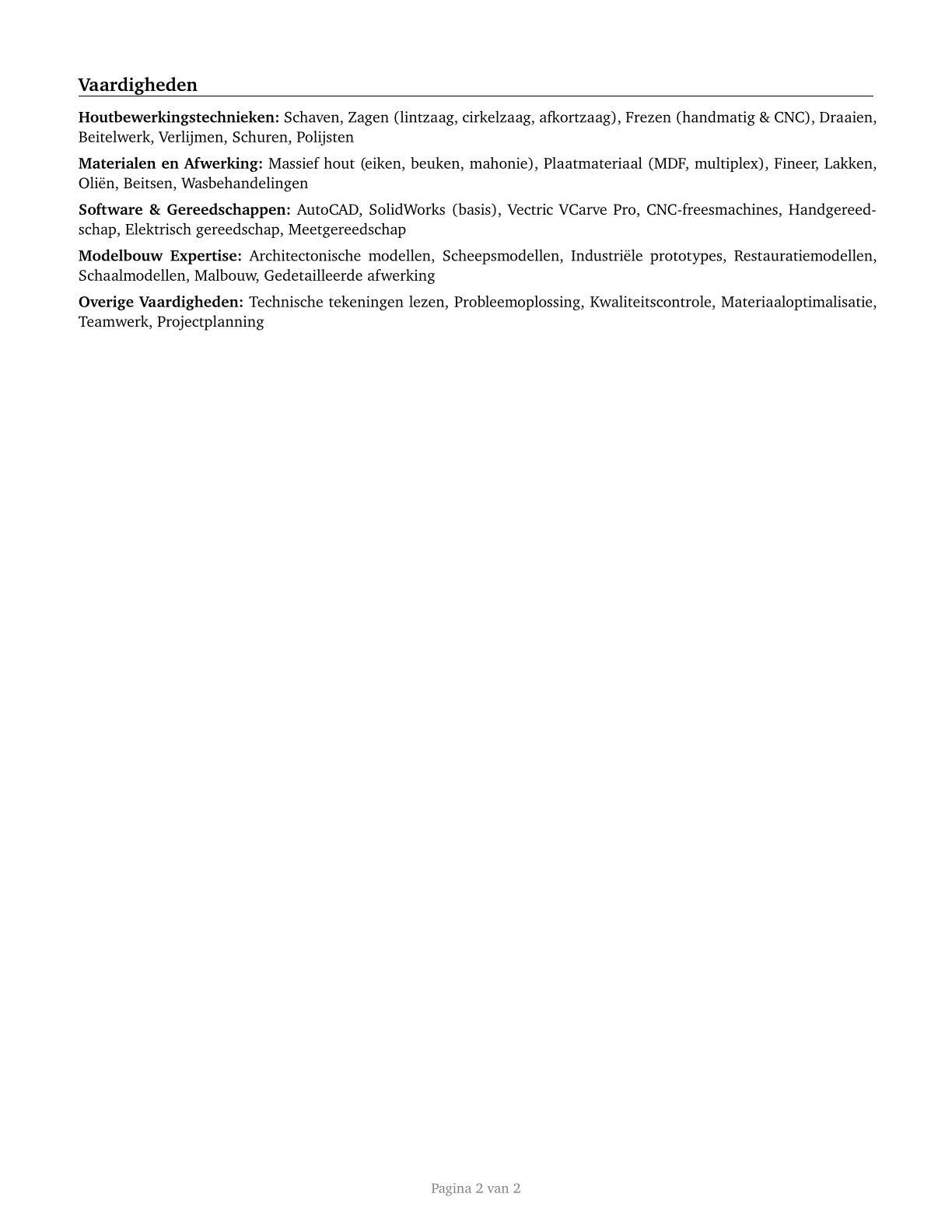 Model Makers, Wood CV in Dutch — page 2