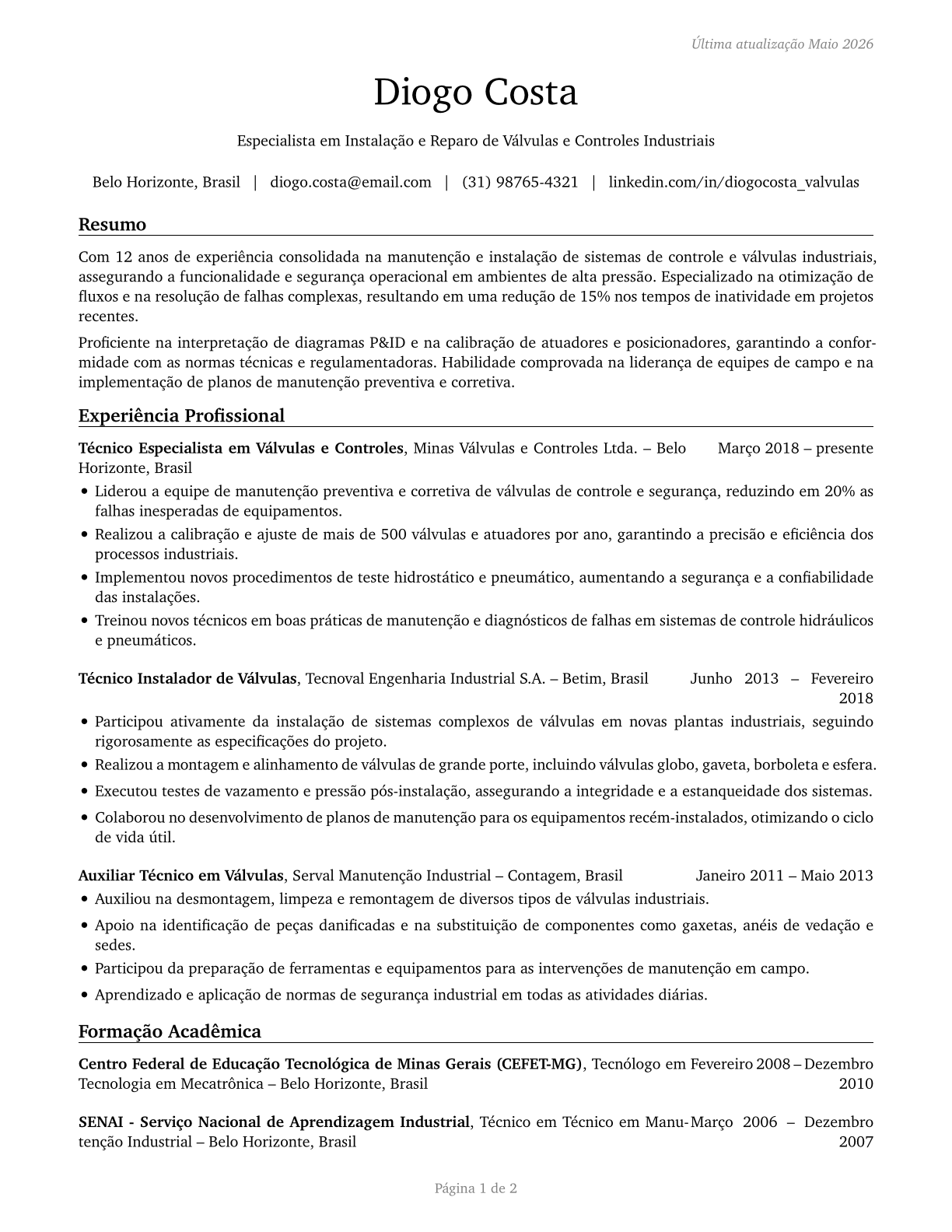 Control and Valve Installers and Repairers, Except Mechanical Door CV in Portuguese — page 1